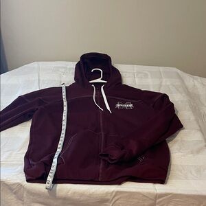 Adidas Burgundy Hoodie with Logo